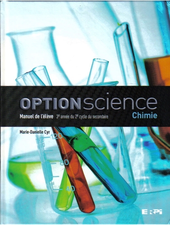 Option Science (chimie), manuel de l'élève